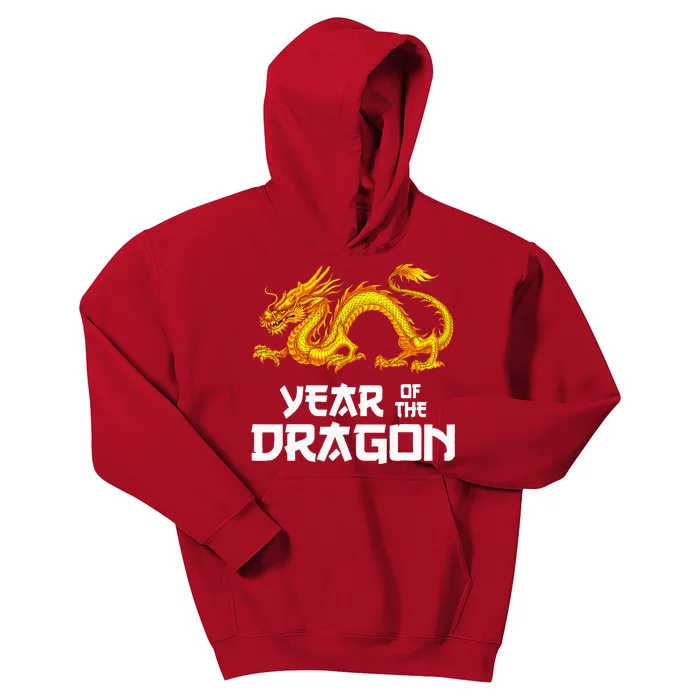 Chinese Lunar New Year 2024 Year Of The Dragon Kids Hoodie