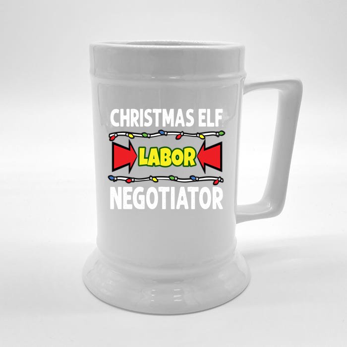 Christmas Labor Negotiator Union Works Council Member Gift Front & Back Beer Stein