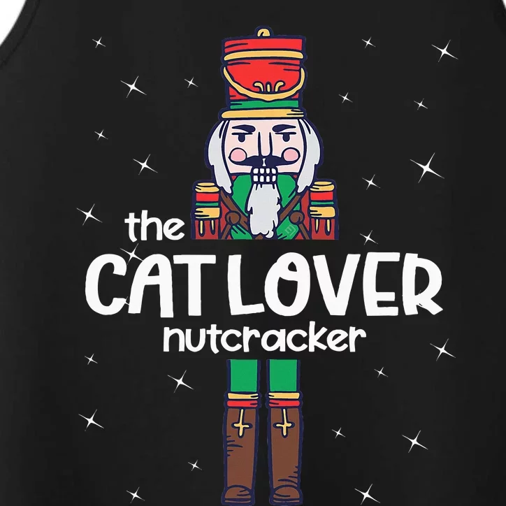 Cat Lover Nutcracker Family Matching Funny Pajama Performance Tank