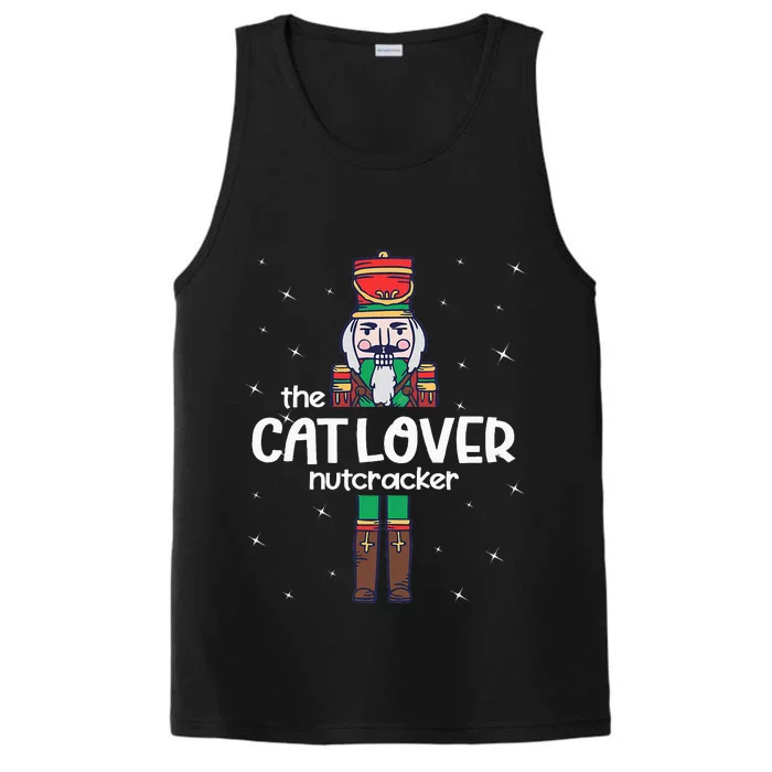 Cat Lover Nutcracker Family Matching Funny Pajama Performance Tank