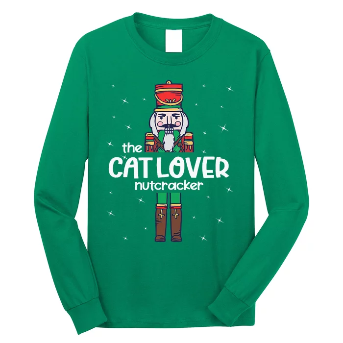 Cat Lover Nutcracker Family Matching Funny Pajama Long Sleeve Shirt