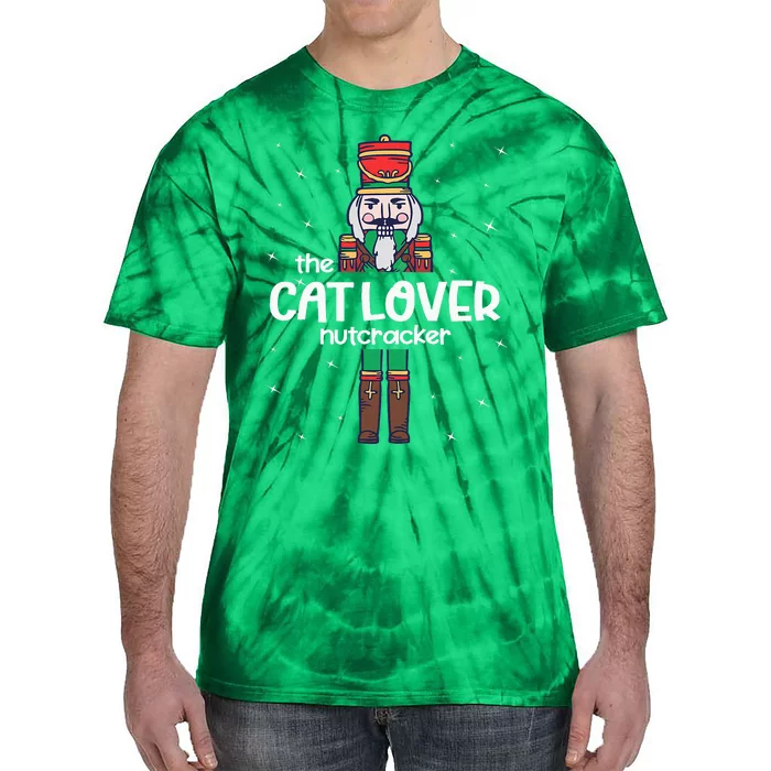 Cat Lover Nutcracker Family Matching Funny Pajama Tie-Dye T-Shirt