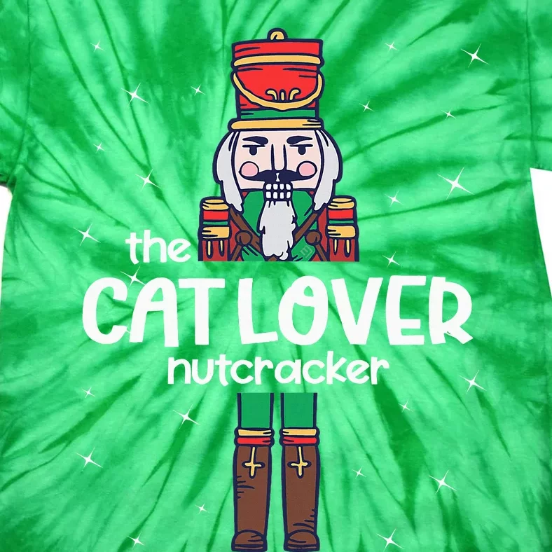 Cat Lover Nutcracker Family Matching Funny Pajama Tie-Dye T-Shirt