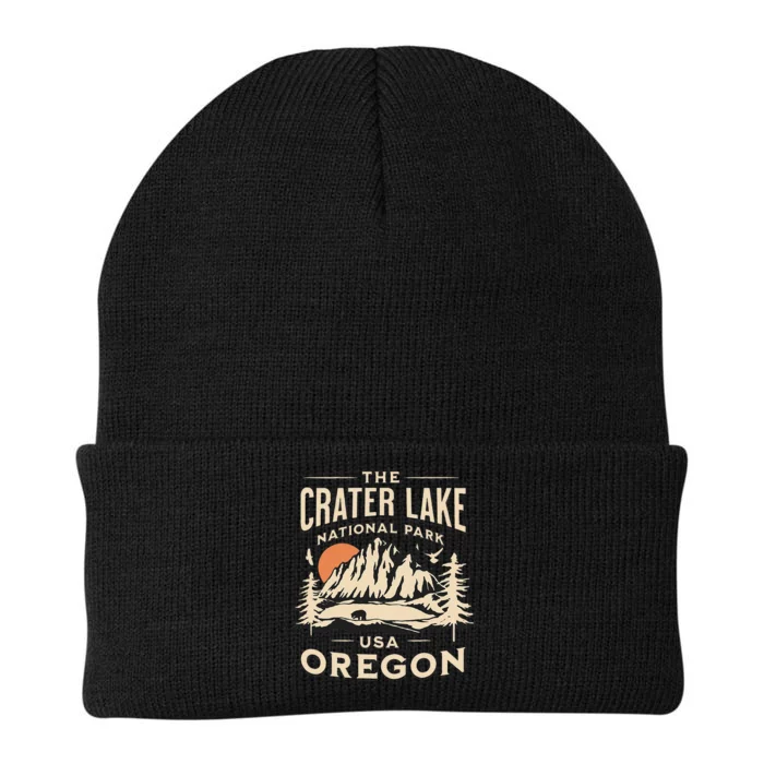 Crater Lake National Park Oregon Hike Outdoors Vintage Knit Cap Winter Beanie