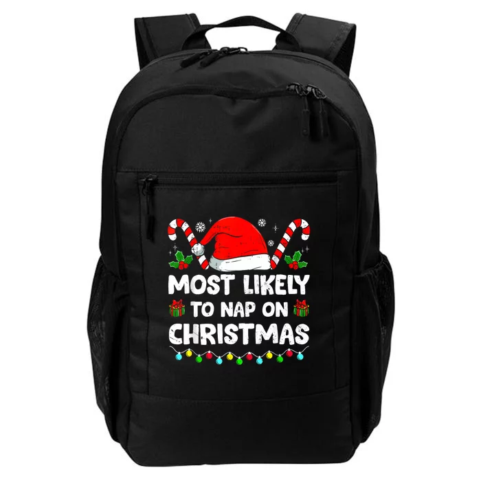 Christmas Likely Nap On Christmas Family Xmas Pajamas Pj Daily Commute Backpack