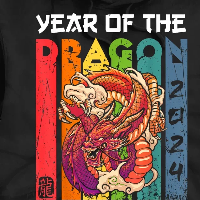 Chinese Lunar New Year 2024 Year Of The Dragon Zodiac Sign Tie Dye Hoodie