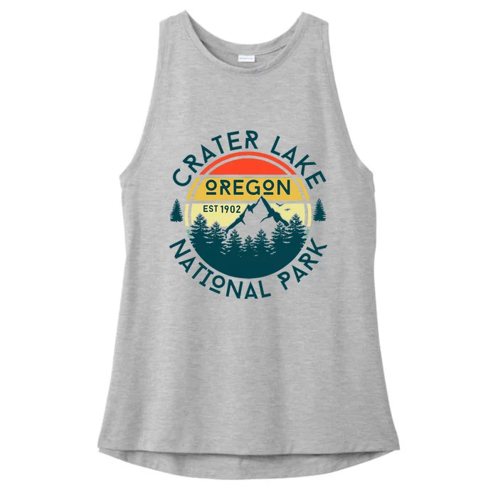 Crater Lake National Park Oregon Hiking Nature Outdoors Ladies Tri-Blend Wicking Tank