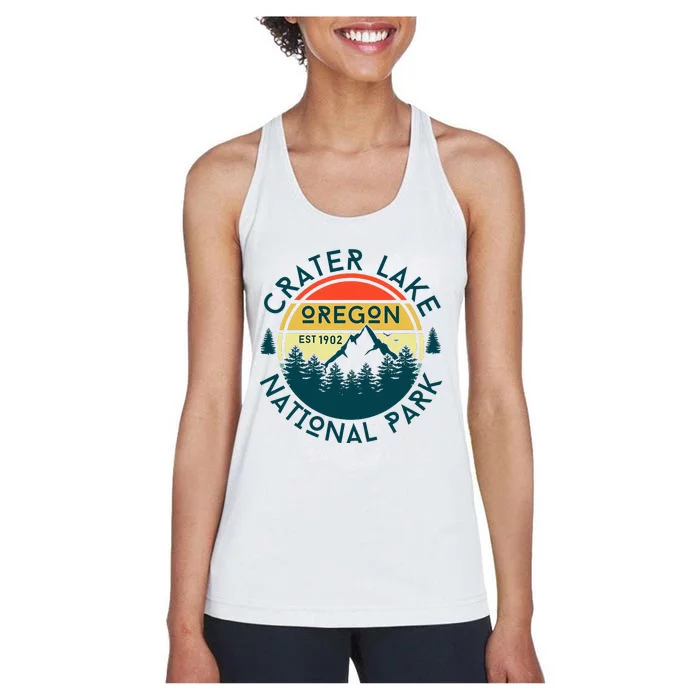 Crater Lake National Park Oregon Hiking Nature Outdoors Women's Racerback Tank