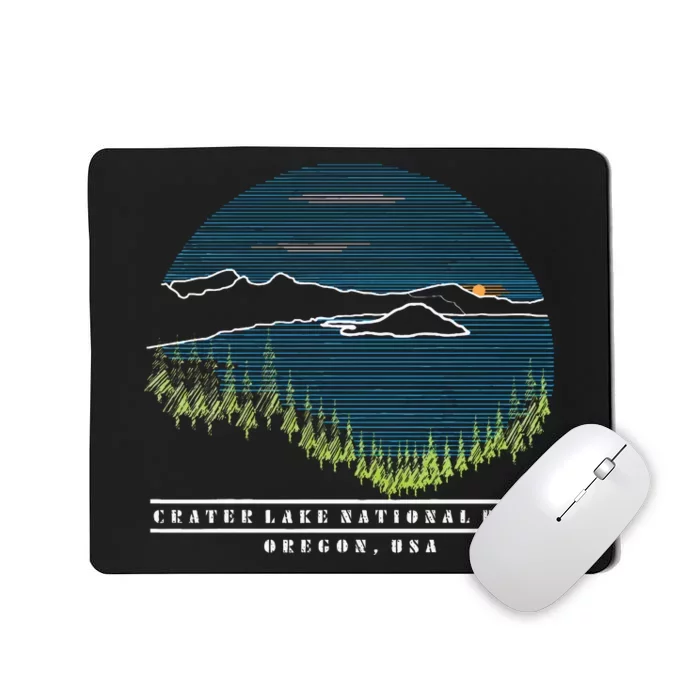 Crater Lake National Park Oregon Outdoor Hiking Mousepad