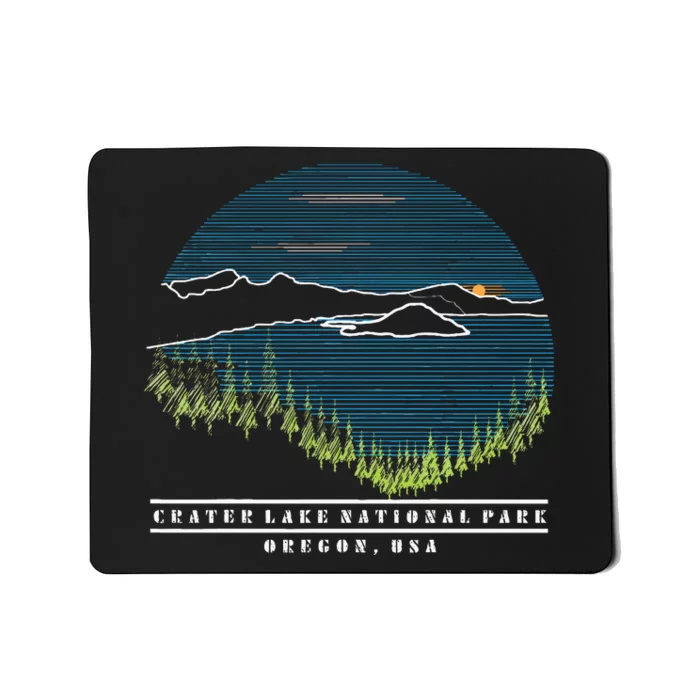 Crater Lake National Park Oregon Outdoor Hiking Mousepad