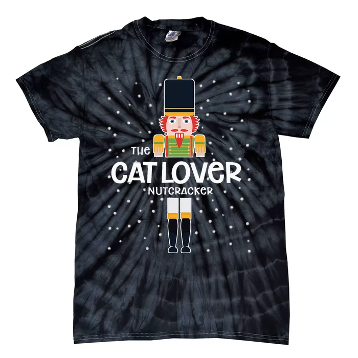 Cat Lover Nutcracker Family Matching Funny Pajama Tie-Dye T-Shirt