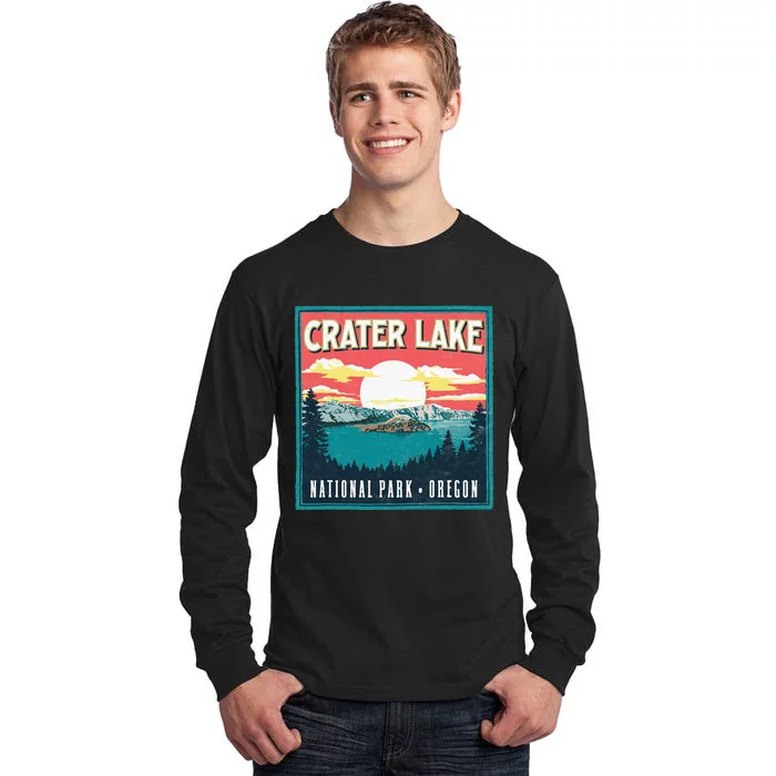 Crater Lake National Park Oregon Vintage Vibe Tall Long Sleeve T-Shirt