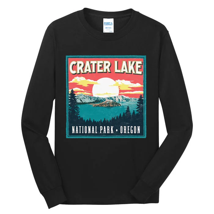 Crater Lake National Park Oregon Vintage Vibe Tall Long Sleeve T-Shirt