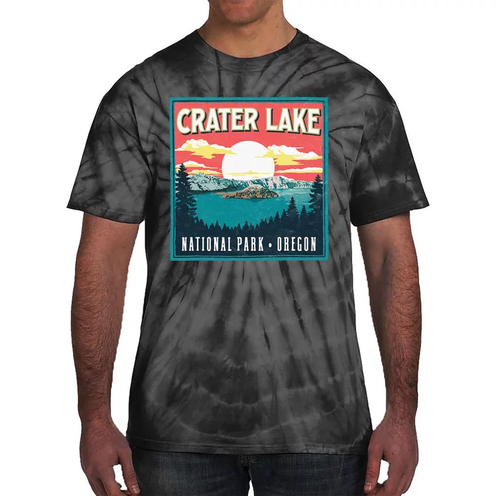 Crater Lake National Park Oregon Vintage Vibe Tie-Dye T-Shirt