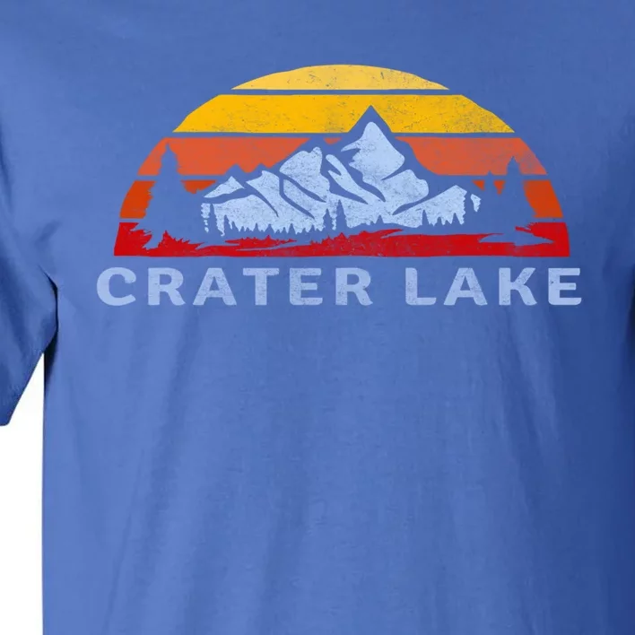 Crater Lake National Park Retro Sunset Design Gift Tall T-Shirt