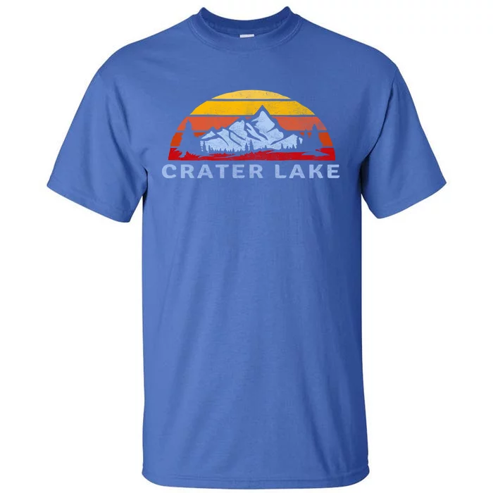 Crater Lake National Park Retro Sunset Design Gift Tall T-Shirt