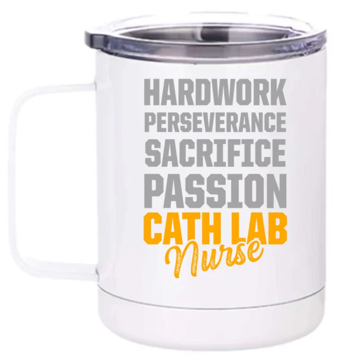 Cath Lab Nurse Passion Cardiac Nursing Rn Gift Front & Back 12oz Stainless Steel Tumbler Cup