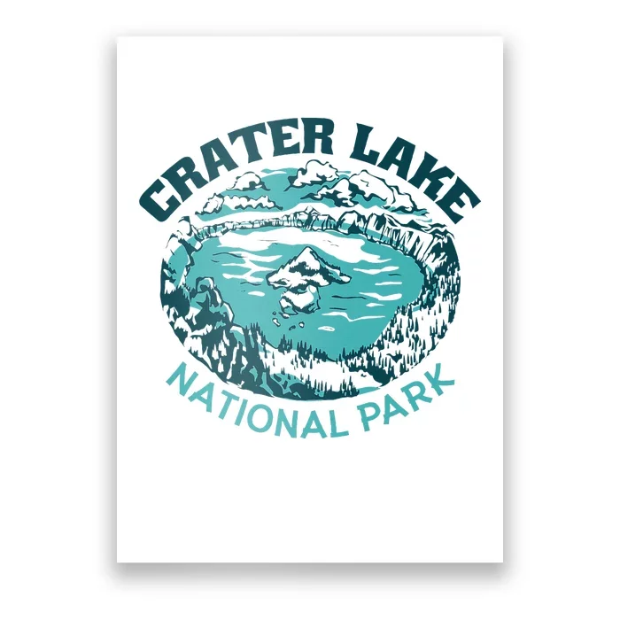 Crater Lake National Park Souvenir Mountain Hike Traveling Poster