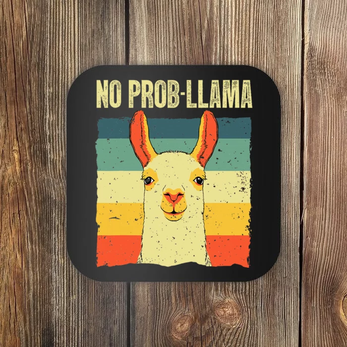 Cool Llama No Prob Llama Alpaca Farming Animal Coaster