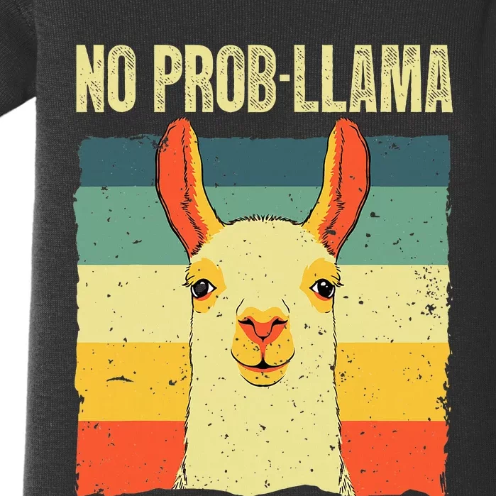 Cool Llama No Prob Llama Alpaca Farming Animal Baby Bodysuit