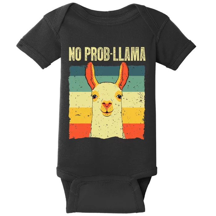 Cool Llama No Prob Llama Alpaca Farming Animal Baby Bodysuit