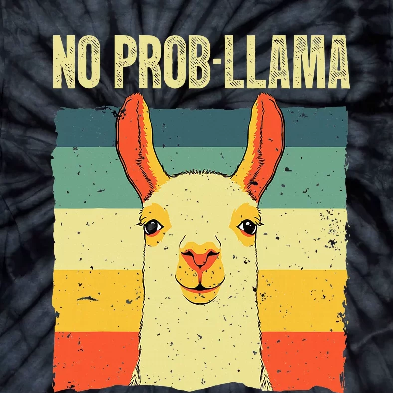 Cool Llama No Prob Llama Alpaca Farming Animal Tie-Dye T-Shirt