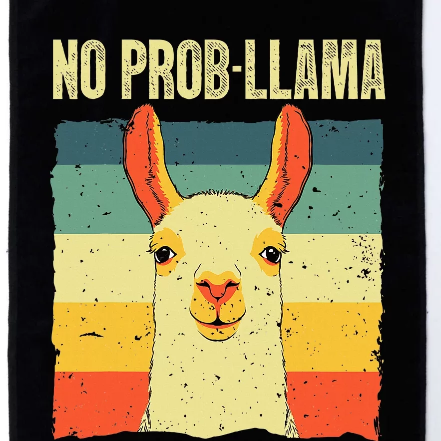 Cool Llama No Prob Llama Alpaca Farming Animal Platinum Collection Golf Towel