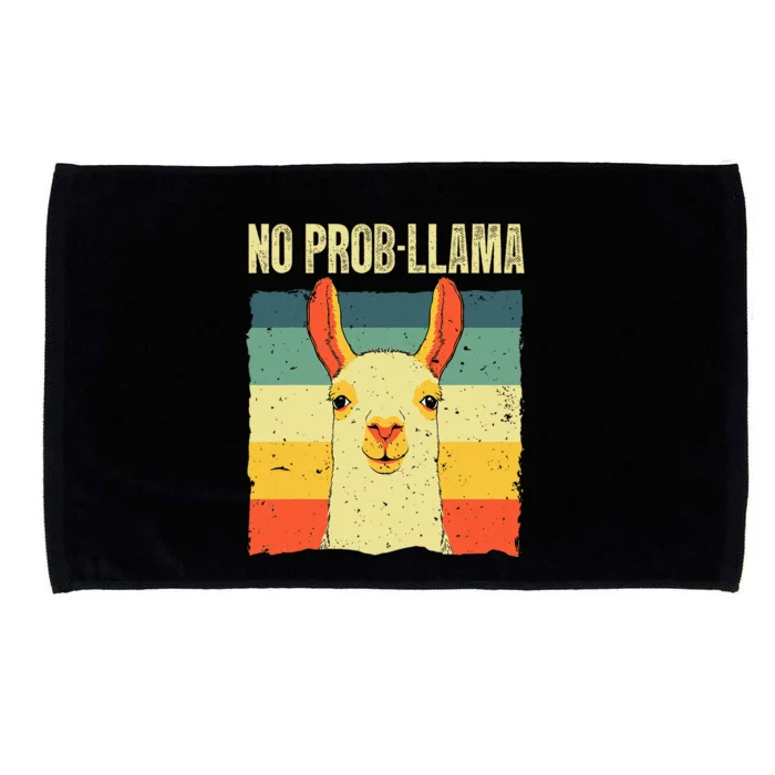 Cool Llama No Prob Llama Alpaca Farming Animal Microfiber Hand Towel