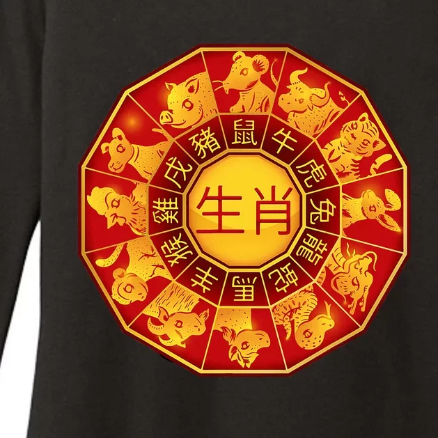 Chinese Lunar New Year Of Dragon 2024 Womens CVC Long Sleeve Shirt