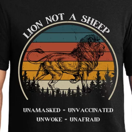 Conservative Lion Not A Sheep Pajama Set