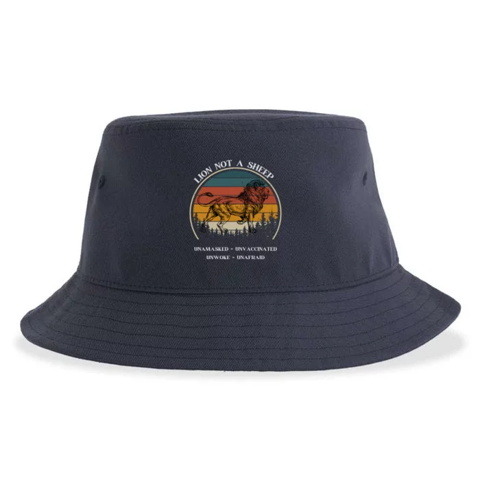 Conservative Lion Not A Sheep Sustainable Bucket Hat