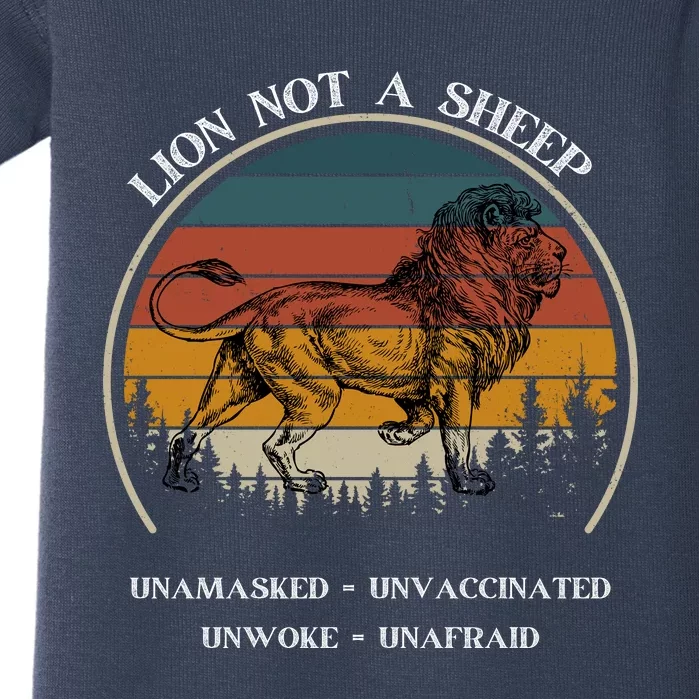 Conservative Lion Not A Sheep Baby Bodysuit