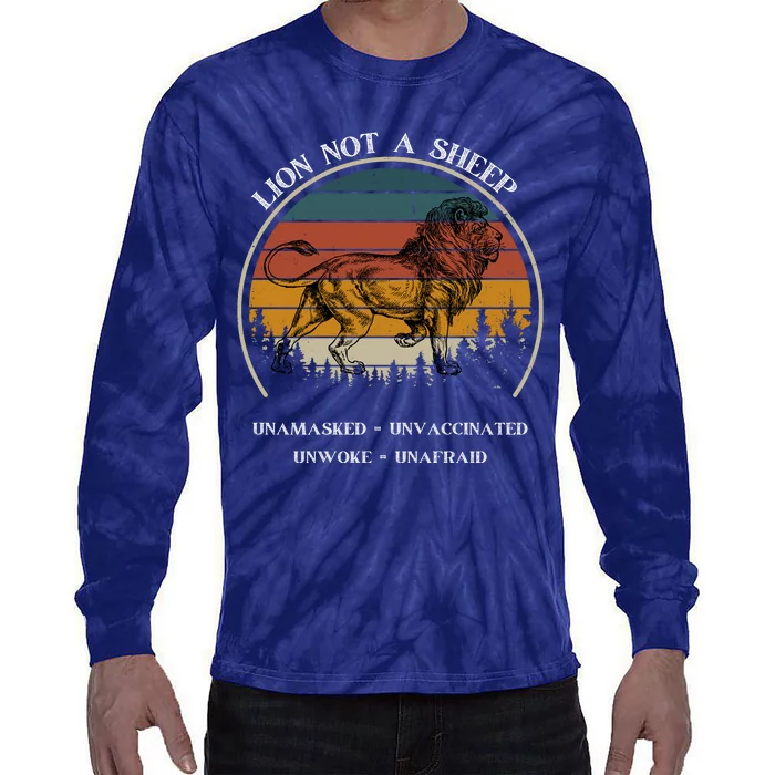 Conservative Lion Not A Sheep Tie-Dye Long Sleeve Shirt