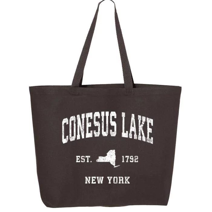 Conesus Lake New York Ny Vintage Athletic 25L Jumbo Tote