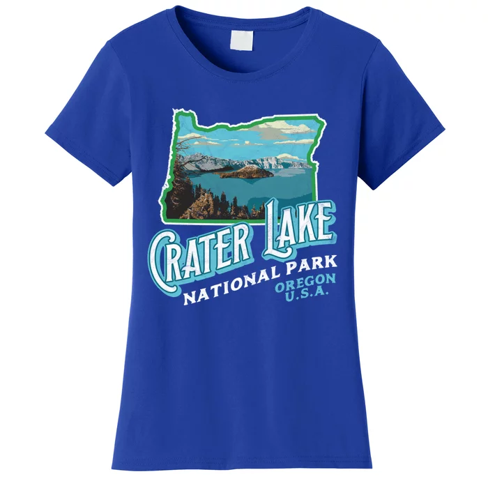 Crater Lake National Park Gift Vintage Oregon Retro Cool Gift Women's T-Shirt