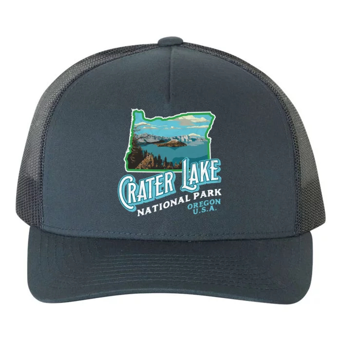 Crater Lake National Park Gift Vintage Oregon Retro Cool Gift Yupoong Adult 5-Panel Trucker Hat