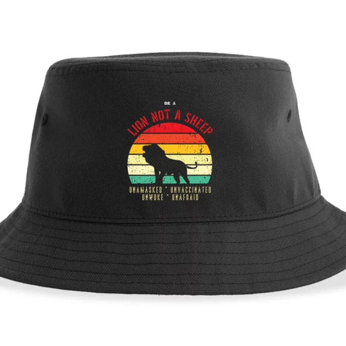 Conservative Lion Not A Sheep Sustainable Bucket Hat