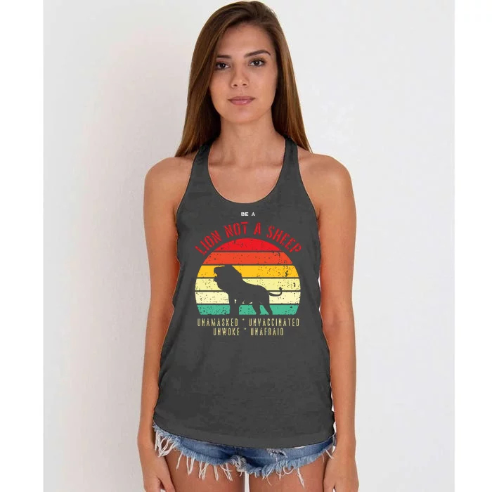 Conservative Lion Not A Sheep Women's Knotted Racerback Tank