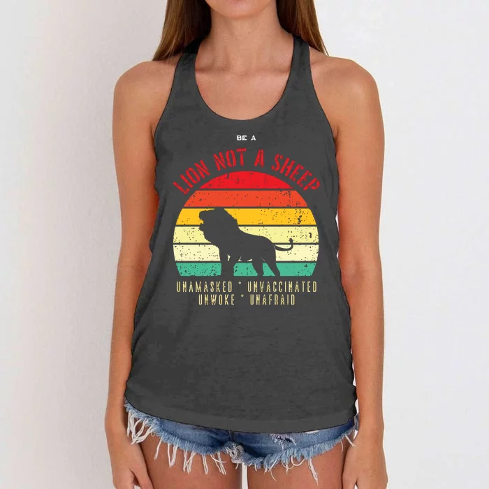 Conservative Lion Not A Sheep Women's Knotted Racerback Tank