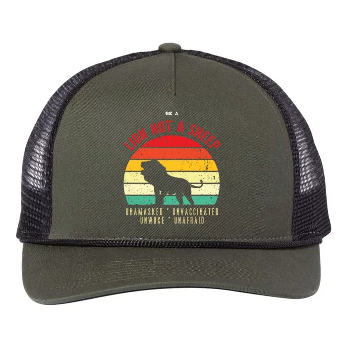 Conservative Lion Not A Sheep Retro Rope Trucker Hat Cap