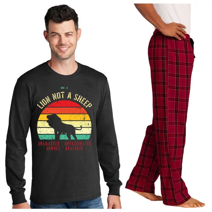 Conservative Lion Not A Sheep Long Sleeve Pajama Set