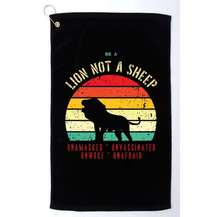 Conservative Lion Not A Sheep Platinum Collection Golf Towel