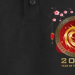 Chinese Lunar New Year 2024 Year of the Dragon zodiac sign Dry Zone Grid Performance Polo