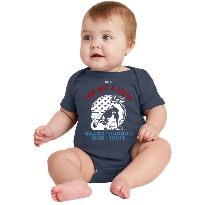 Conservative Lion Not A Sheep Baby Bodysuit