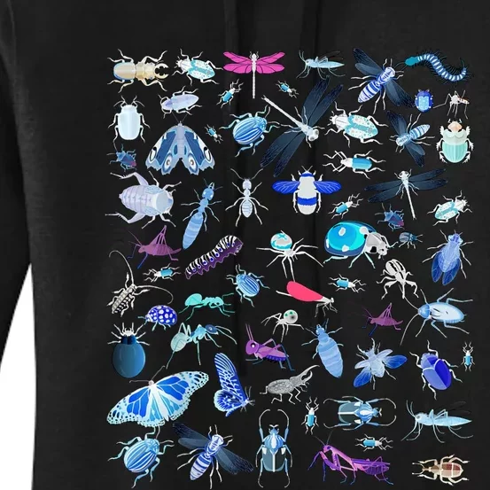 Cool Lots Of Bugs Women's Pullover Hoodie