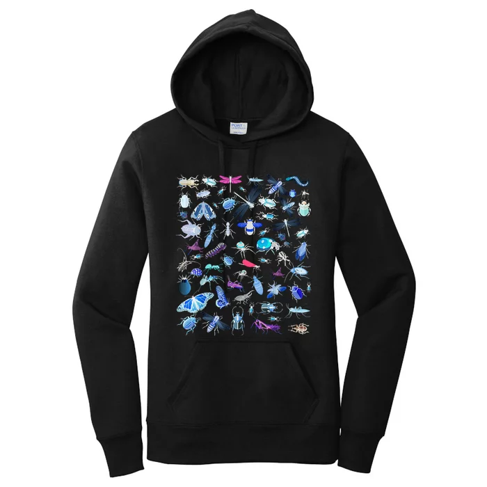 Cool Lots Of Bugs Women's Pullover Hoodie