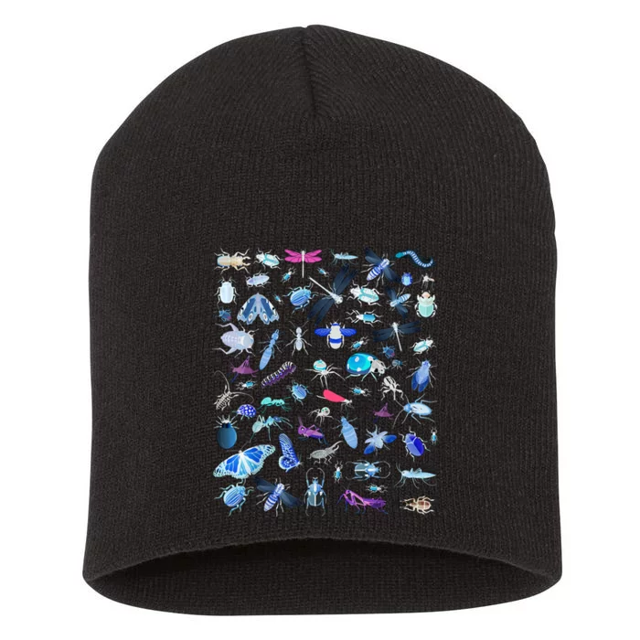 Cool Lots Of Bugs Short Acrylic Beanie