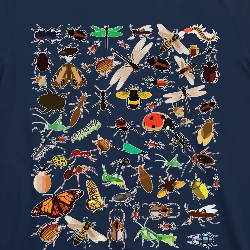 Cool Lots Of Bugs Funny Insect Lover Entomologist T-Shirt