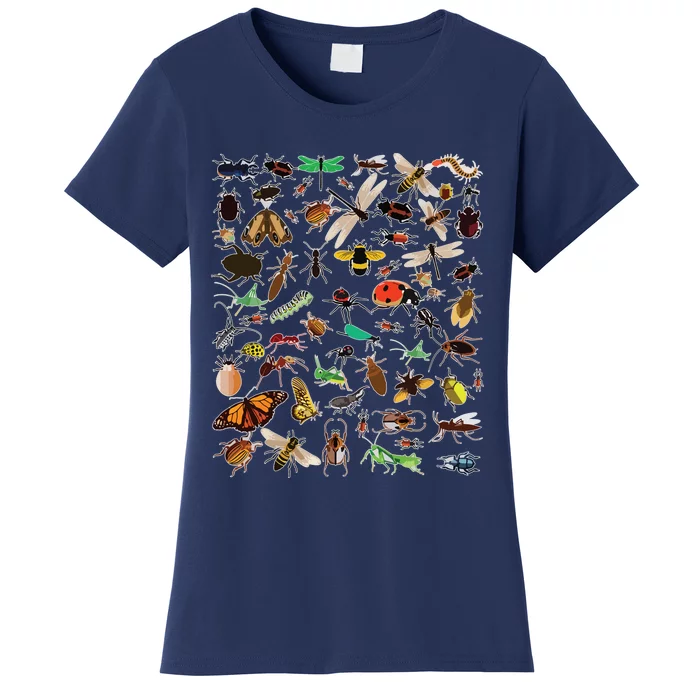 Cool Lots Of Bugs Funny Insect Lover Entomologist Women's T-Shirt