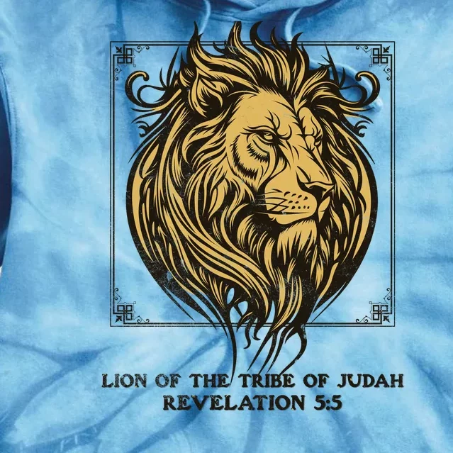 Christian Lion Of Judah Faith Gift Tie Dye Hoodie